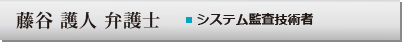 藤谷護人弁護士（システム監査技術者）